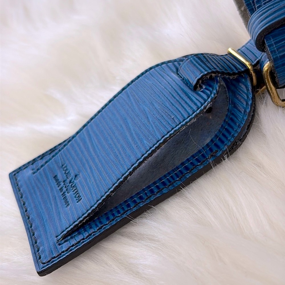 Louis Vuitton Blue Epi Luggage Tag & Poignet - Picture 5 of 8